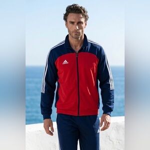 Adidas Track Jacket Men’s L France Vintage 2003 Full Zip blue red white Large